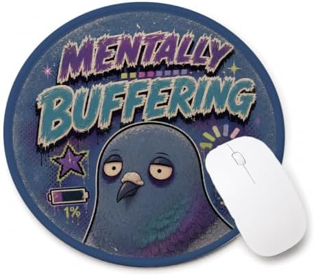 Funny Pigeon Laptop Mouse Pad, Y2K Desk Decor by Unknown