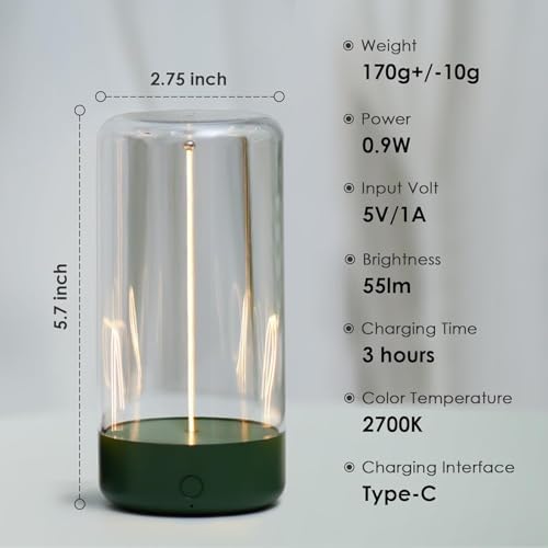 AUGE LIGHT Mini Minimalist Table Lamp, Cordless Lamp, Rechargeable Lamp - Image 5