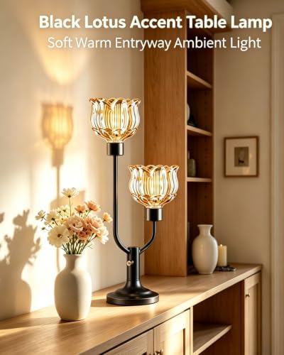 Lightdot Vintage Black Lamp Mid Century Modern Table Lamp Dimmable Gift - Image 5