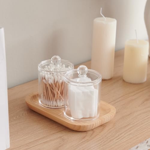 Bamboo Vanity Tray, Bathroom Counter Tray, Toilet Paper Basket Storage for Toilet Tank, Bathroom, Kitchen Counter 7.8 x 5.1 x 0.8 inch - Image 4