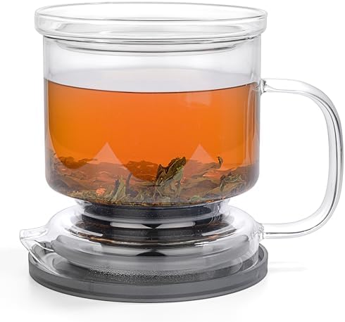Glass Tea Infuser For Loose Leaf Tea 17oz by Dokaworld
