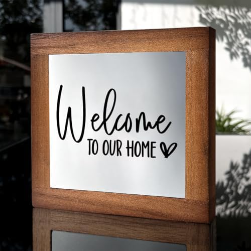Welcome Sign, Wooden Box Signs for Home Decor, Freestanding Welcome Sign, Farmhouse Entryway, Front Door, Porch, Housewarming Tabletop, Welcome To Our Home (C3) - Image 3