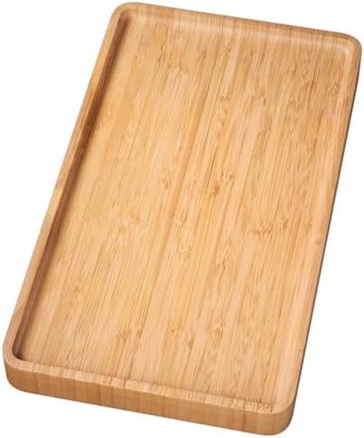 VERTORGAN Bamboo Serving Tray,13.8x7.9 Inch Trays,Home Decor(Natural) by VERTORGAN