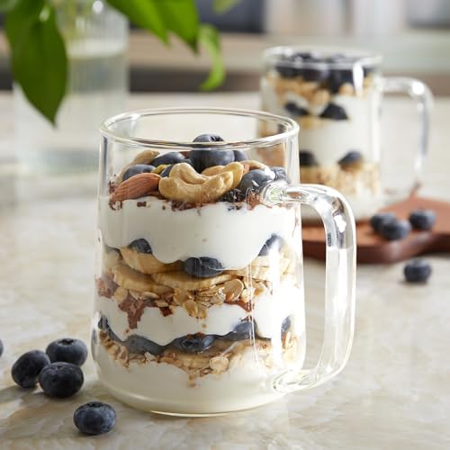Large Glass Coffee Mugs, 24 oz Glass Coffee Cups Set of 2, Clear Borosilicate Glass Mugs with Handles for Cappuccino, Tea, Latte, Hot/Cold Beverages, Wine, Americano, Smoothies - Image 7