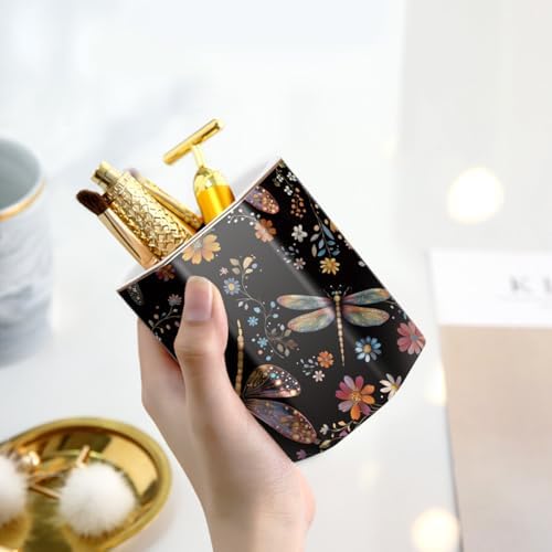 Pen Holder, Pencil Cup for Desk, Cute Desk Organizer, Durable Ceramic Decorative Makeup Brush Desktop Accessories, Stylish Stationery for Office, Home, Cute Dragonfly Pattern - Image 3