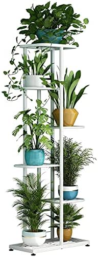 LINZINAR 6 Tier Plant Stand Indoor Outdoor Metal Flower Pot Display Shelf by LINZINAR
