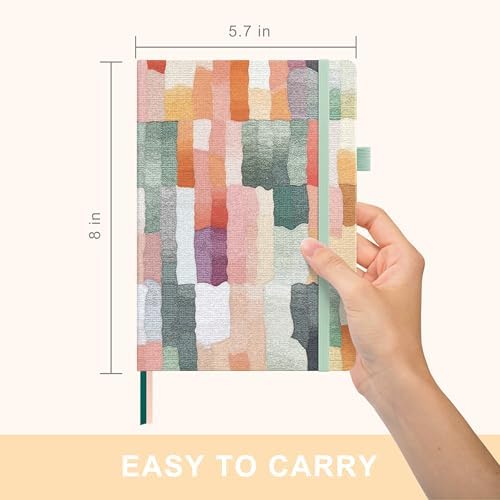 &And Per Se Lined Hardcover Notebook – A5 5.7"x8" College Ruled, 160 Pages, 100gsm Thick Paper – Aesthetic Journal for Women, Gift-Ready Planner, Everyday Writing Notebook (Colorful Stripes) - Image 2