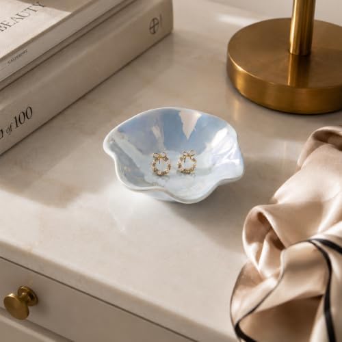 Ceramic Lotus Leaf Trinket Dish, Ring Holder for Jewelry - Image 6