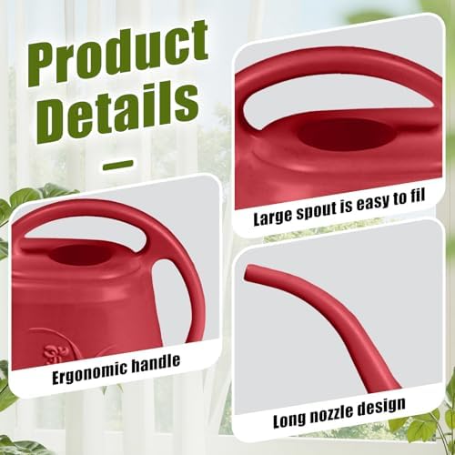 Plant Watering Can - 1/2 Gallon - Wine Red - Image 3