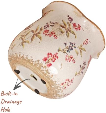 French Farmhouse Ceramic Flower Pot & Utensil Holder for Indoor/Outdoor - Image 4