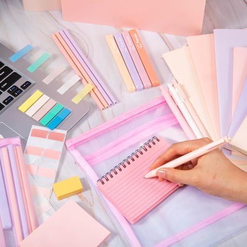Colarr 54 Pcs Aesthetic College School Supplies Back to School Set,Pink - Image 6