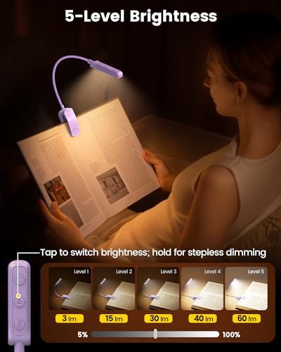 Glocusent 13 LED Book Lights for Reading at Night, Gifts for Book Lovers - Image 3
