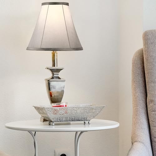 GO&SO Grey Bell Lamp Shade, Medium, 6"Top x 13"Bottom x 9.8"High - Image 6