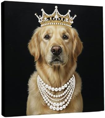 LQCrafK DIY Pearl Art Painting Handcraft Kit for Adults Beginners with Tools and Framed Painting, Creative Design,Self-Adhesive, Healing Stress-Relieving Home Wall Decoration-Royal Dog by LQCrafK