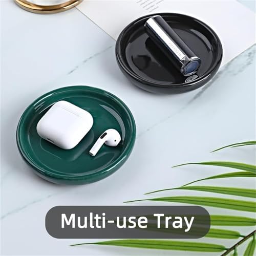 Holder Round Self Draining Small Ceramic Tray Cute Jewelry Soap Dish - Image 4