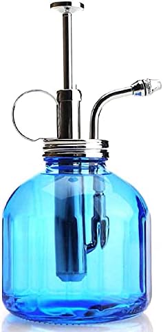Plant Mister- Blue Color Glass Bottle & Brass Sprayer (Chrome) - Image 3
