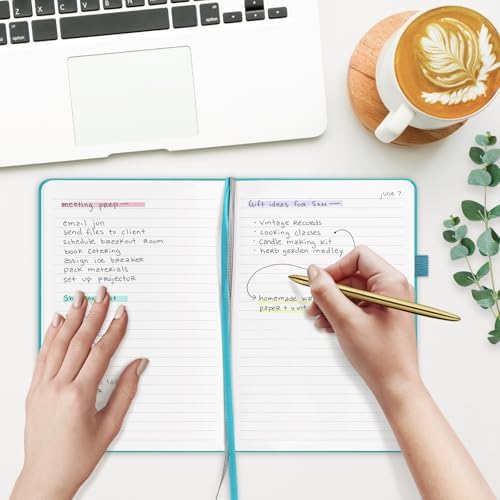 &And Per Se Lined Journal Notebook, 160 Pages, A5 5.7 x 8 inches College Ruled Thick Paper Notebook Journals for Writing, Hardcover Notebooks for Women Men Office School (1 Pack, Cerulean Blue) - Image 2