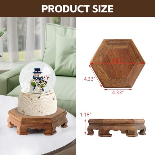 Furniture Wooden Display Stand Base, 4.84" Inner Diameter - Image 2