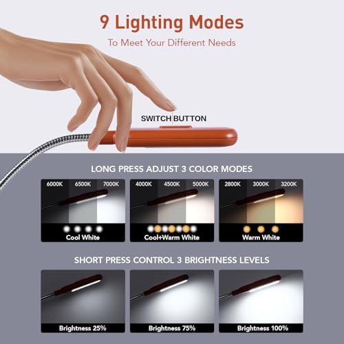 VAVOFO Rechargeable Reading Light, Clip on Book Light for Reading in Bed - Image 3