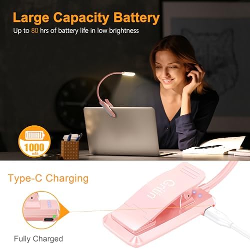 Gritin 9 LED Rechargeable Book Light for Reading in Bed - Image 4
