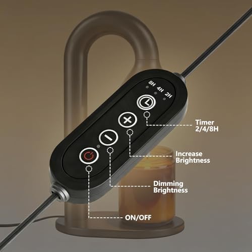 seenlast Black Candle Warmer Lamp with Timer – Industrial Minimalist - Image 5