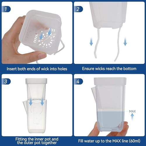 16 Pack 2" Mini Self Watering Pots Clear Deep Square Planters - Image 3