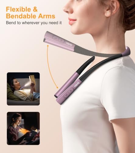 Gritin Book Light, Eye Caring 4-Color&5-Brightness Neck Light Reading Light - Image 6