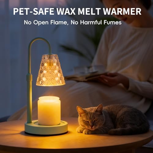 Candle Warmer Lamp with Timer Dimmable, Wax Melt Warmer, Green - Image 5