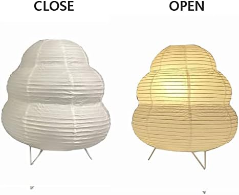 Cute Paper Lamp, 3 Color Ambient Lighting Lamp, Cozy Accent Side Table Lamp, Small Warm Glow Light for Bedroom Living Room Desk (White, 10inch) - Image 6