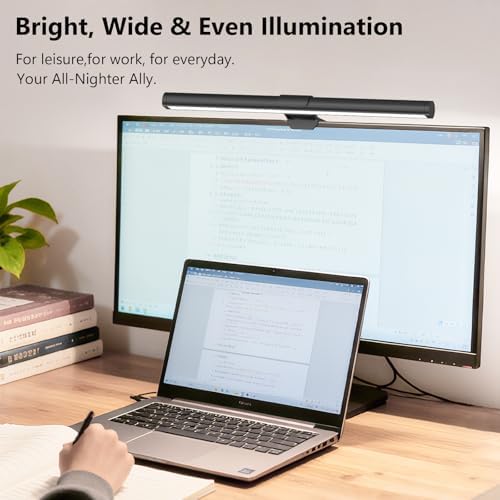 Monitor Light Bar, Eye-Care USB Reading Mnitor lamp, 11.8'' LED Computer Lights with Ultrawide Lighting, 3 Color Temperature Dimmable Desk Light for Home Office Gaming - Image 4