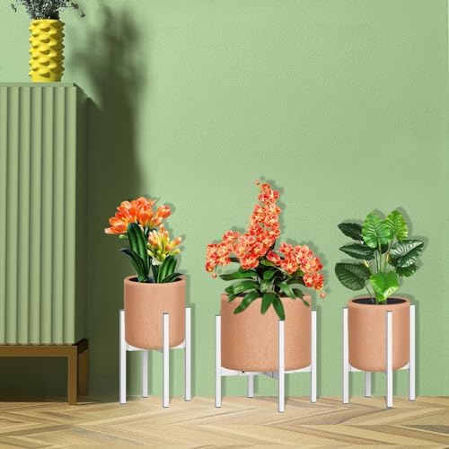 Heavy Plant Stand for 10"-16" Plant Pot Indoor Outdoor Corner, Adjustable Metal Heavy Duty for Large Pot (White 1 Pack) - Image 6