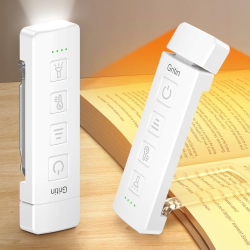 Gritin 2026 Gen 2 Rechargeable Book Light,2-in-1 Reading Light & Flashlight by Gritin