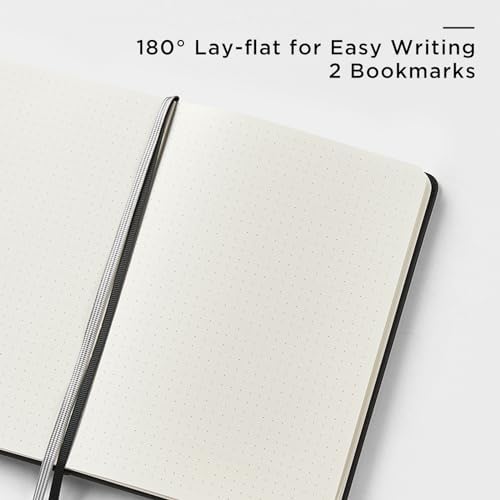 &And Per Se 10-Pack Dotted Notebooks, A5 Hardcover Dotted Journal Set, 160 Pages, 100gsm Paper, Office Supply Bulk Order, Corporate Workshop Materials – 3 Sticker Sheets Each (Black) - Image 3