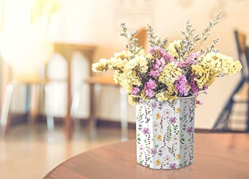 Ceramic Floral Pencil Pen Holder, Cute Stationery Holder for Office, Makeup Brush Holder for Girl Women, Pretty Flower - Image 6