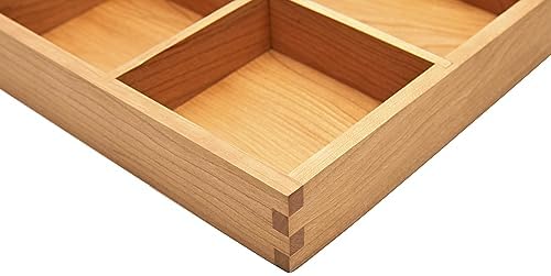 pandapark Wood Organizer Tray,Black Walnut,Desk & Drawer Storage Box (Cherry Master-4) - Image 6