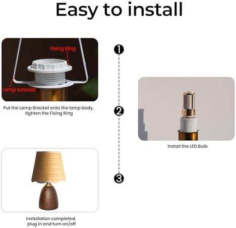 Small 13 Inch Dimmable Rubberwood Table Lamp - Image 7