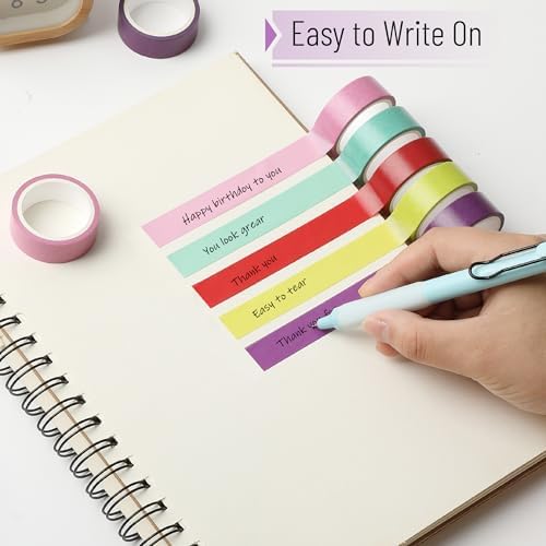 Mr. Pen- Washi Tape Set, 10 Rolls, 5 Yards/Roll, Washi Tape for Scrapbook - Image 3