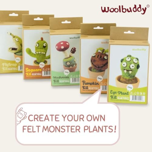Woolbuddy Needle Felting Starter Kit (Venus Flytrap) for Adults with Tool - Image 7