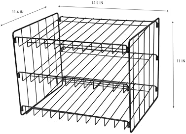 Kitchen Details 3 Tier Can Storage Organizer Rack in Black - Image 3