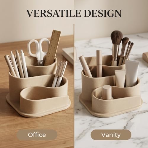 OAKOA Aesthetic Desk Organizer - Modern Desk Accessories - Boho Pen Holder - Image 5