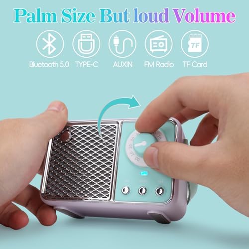 Dosmix Retro Bluetooth Speaker,Vintage Decor,Wireless Cyan Green - Image 2