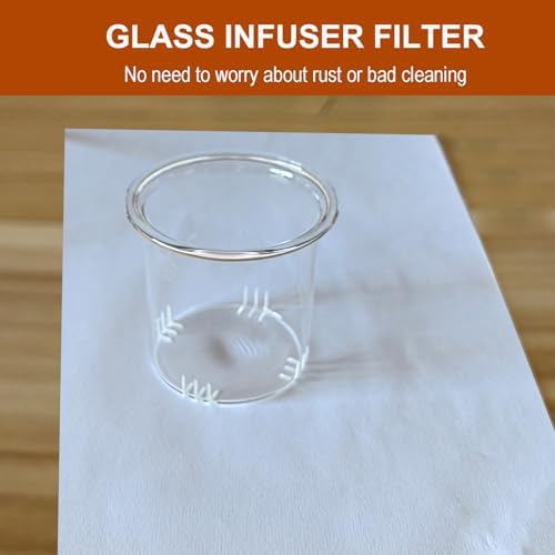 Glass Teapot Stovetop Safe, Heat-Resistant Clear Teapot with Removable glass Infuser, Loose Leaf and Blooming Tea Maker （20.3 OZ) - Image 2