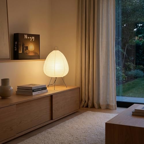 Akari Noguchi Rice Paper Lamp • Dimmable Japanese Paper Lantern Lamp • Japanese Decor Lantern • Cozy Japandi Style • Paper Lantern Light - Image 6