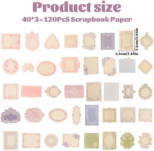 120Pcs Aesthetic Decorative Craft Material Paper - Image 5