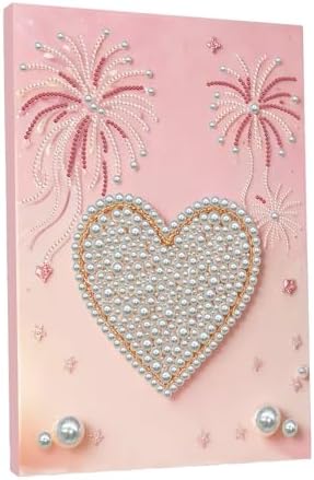 DIY Pearl Painting with Frame, Creative Design, Handmade Stress-Relieving Home Wall Decoration, Includes Frame and Tools-Heart by Unknown