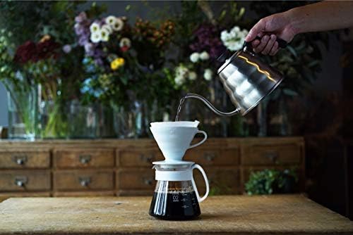 Hario V60 Ceramic Pour Over Coffee Set, Size 02, White - Image 3