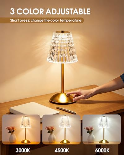 Cordless Touch Table Lamp, Classic Edition Rechargeable Small Desk Lamp - Image 3