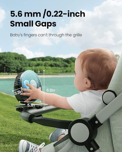 Gaiatop Portable Clip on Fan, Mini Personal Quiet Rechargeable Fan - Image 3