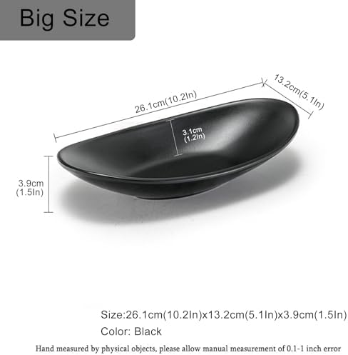 Black Ring Dish Centerpiece Jewelry Tray Key Tray Organizer for entryway, Dresser Decor Key Dish Jewelry Bowl Decorative Dish (Big Oval) - Image 3