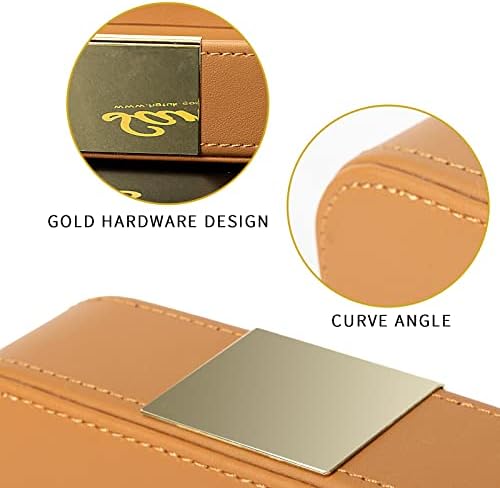 SANZIE Leather Tray Desktop Storage, Trinket Catchall Tray (Orange) - Image 4